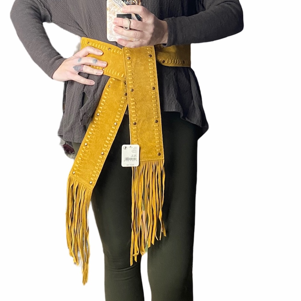 FREE PEOPLE NWT Leather Kimono Belt